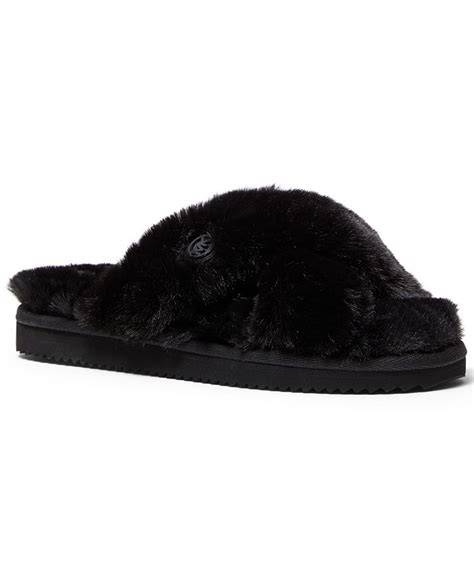 michael kors lala furry slippers